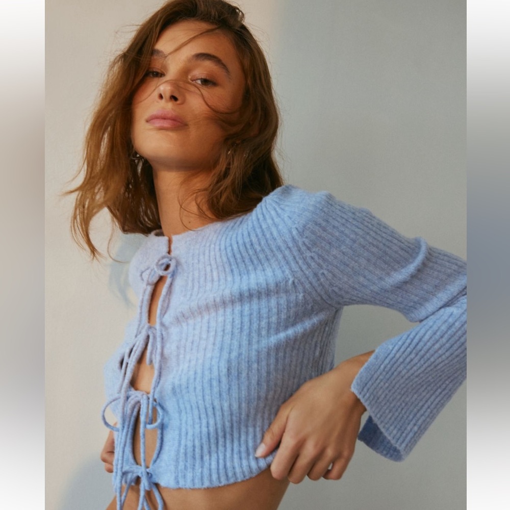 Urban outfitters Kimchi Blue bow tie cardigan